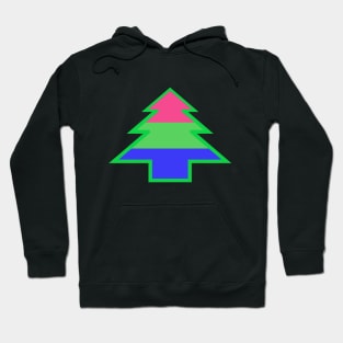 Polysexual/Polyromantic Pride: Christmas Tree Hoodie